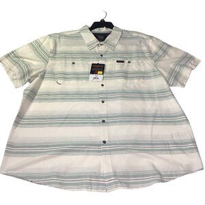 Wrangler Men's All Teran Gear Breeze Shirt ATG Size XXL Beige/Mint New W Tags